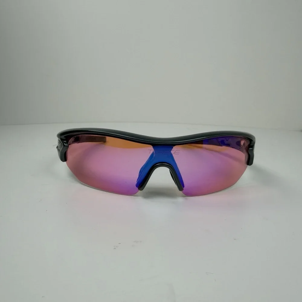 Torege TR002 Clock Stoppers Cycling Sunglasses Black Pink Orange Mirror Lens Pro